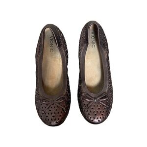 Vionic Surin Bronze Ballet Flats 9